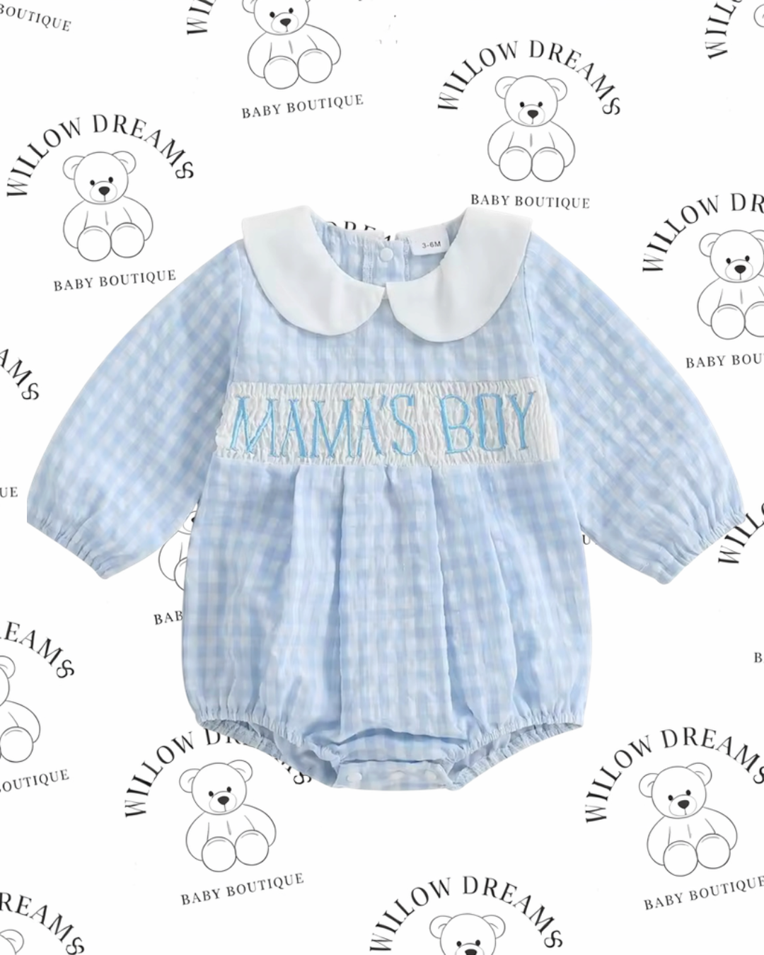 Mama’s boy romper🩵