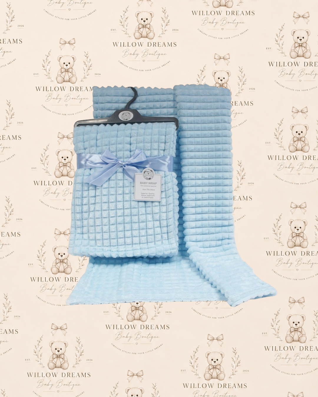Blue waffle blanket
